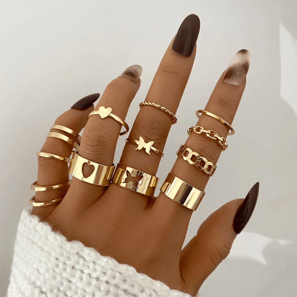 Gold Rings Set - A14