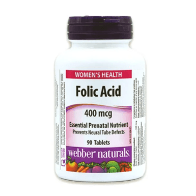 Webber Naturals Folic Acid 400mcg Tablets 90's