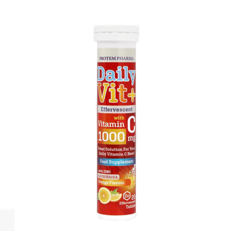 Daily Vit+ Vitamin C 1000mg Effervescent Tablets 20's