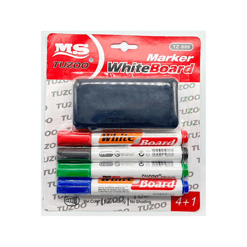 Pens Marker Whiteboard With Eraser 4 Colors - 6440