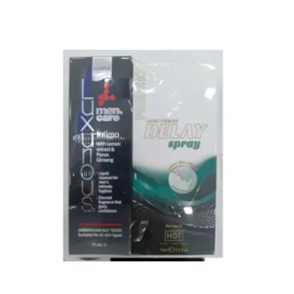 Prorino Long Power Delay Spray + Luxurious Mens Care Intimo 75ml