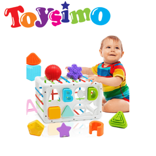 Shape sorting baby toy box