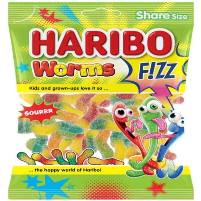 Haribo Fizz Worms 70g