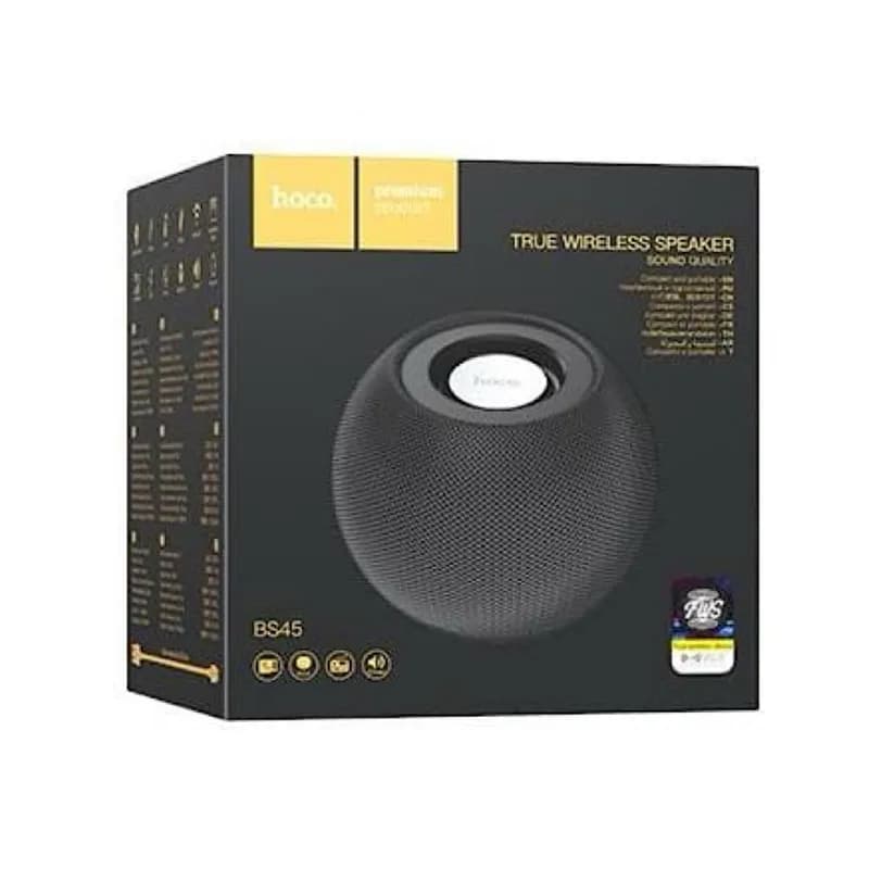 Hoco,true Wireless Portable Speaker With Charging Cable, Size 9cm,colour Black - 9418