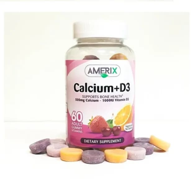 Amerix Calcium D3 - 60 Adult Gummys - Dietary Supplement