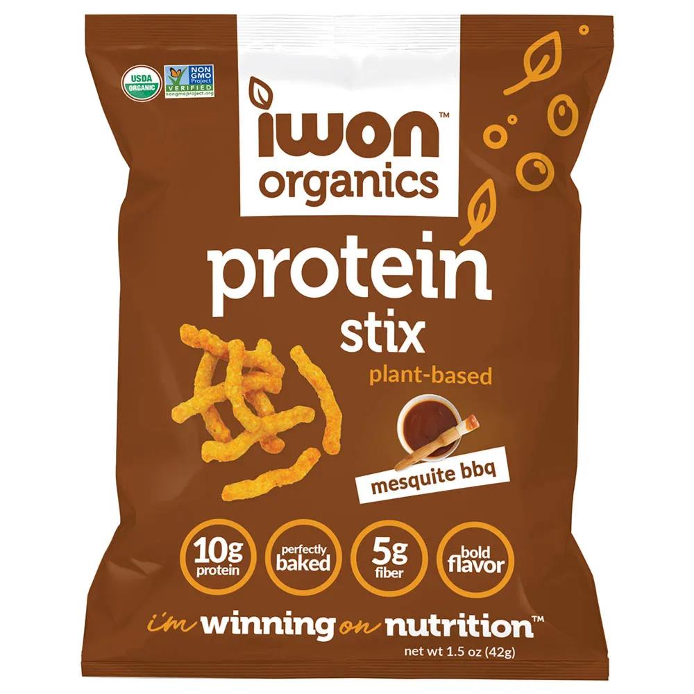 Iwon Organic Protein Stix Mesquite Bbq Flavour 42g