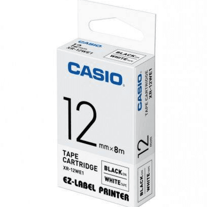 Casio Tape 12mm Black On White