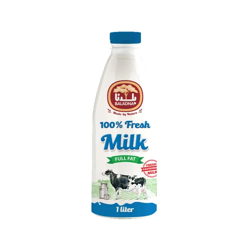 Baladna Fresh Milk Full Fat 1 Liter Bottle