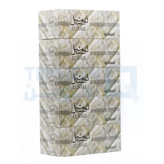 Lusail Facial Tissues - Pack Of 5 Boxes (200 Sheets X 2 Ply)