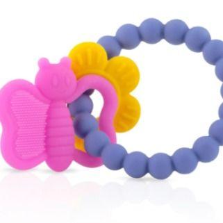 Nuby Silicone Teether With Chewy Charms 0m+ 9886 Assorted Colour