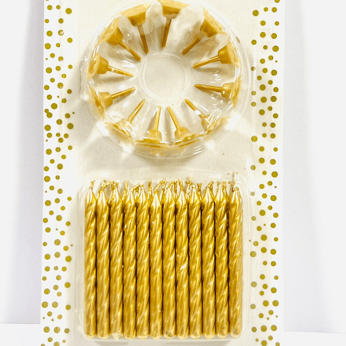 24 Pieces Gold Chrome Candle
