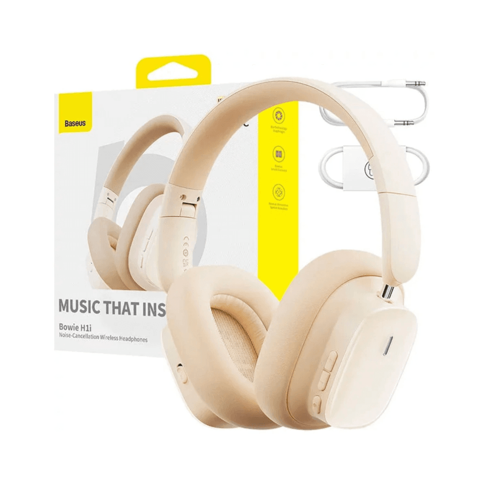 Baseus Bowie H1i Wireless Headphones – Stellar White