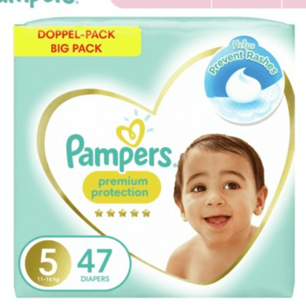 Pampers Premium Protection Size Five 47 Diapers