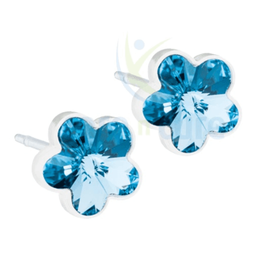 Blomdahl Medical Plastic Flower 6mm Aquamarine 15-0130-05 B