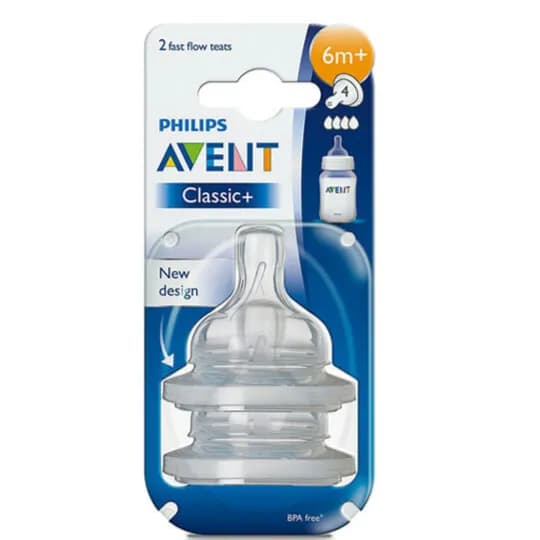 Philips Avent Nipple Teat Classic Anti-colic +6M | 2Pcs