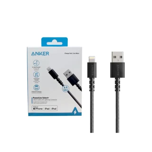 Anker Powerline Select Plus USB-A Cable With Lightning Connector 6ft 1.8m