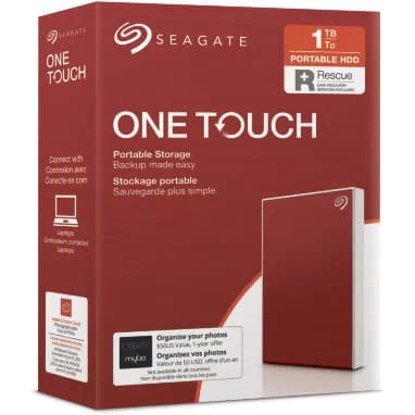 Seagate 1Tb Hdd One Touch Desktop External Hard Disk Red