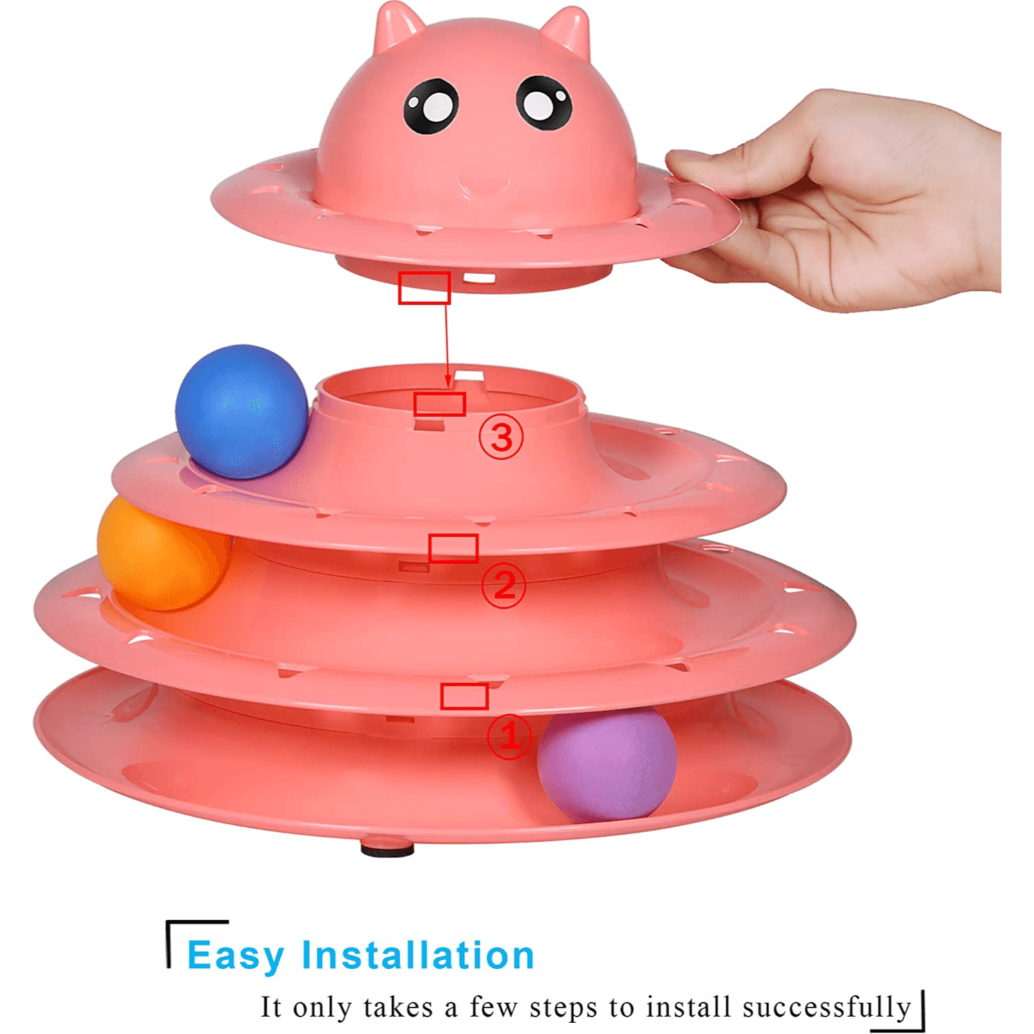 Cat Toy with Balls, Pet Amusement Interactive Board Game