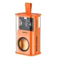 Recci Rsk-W30 Transparent Wireless Speaker With Rgb Light- Orange Color