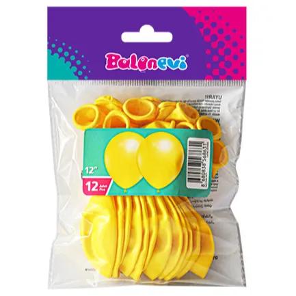 12" Metallic Yellow 12 Pieces Per Pack