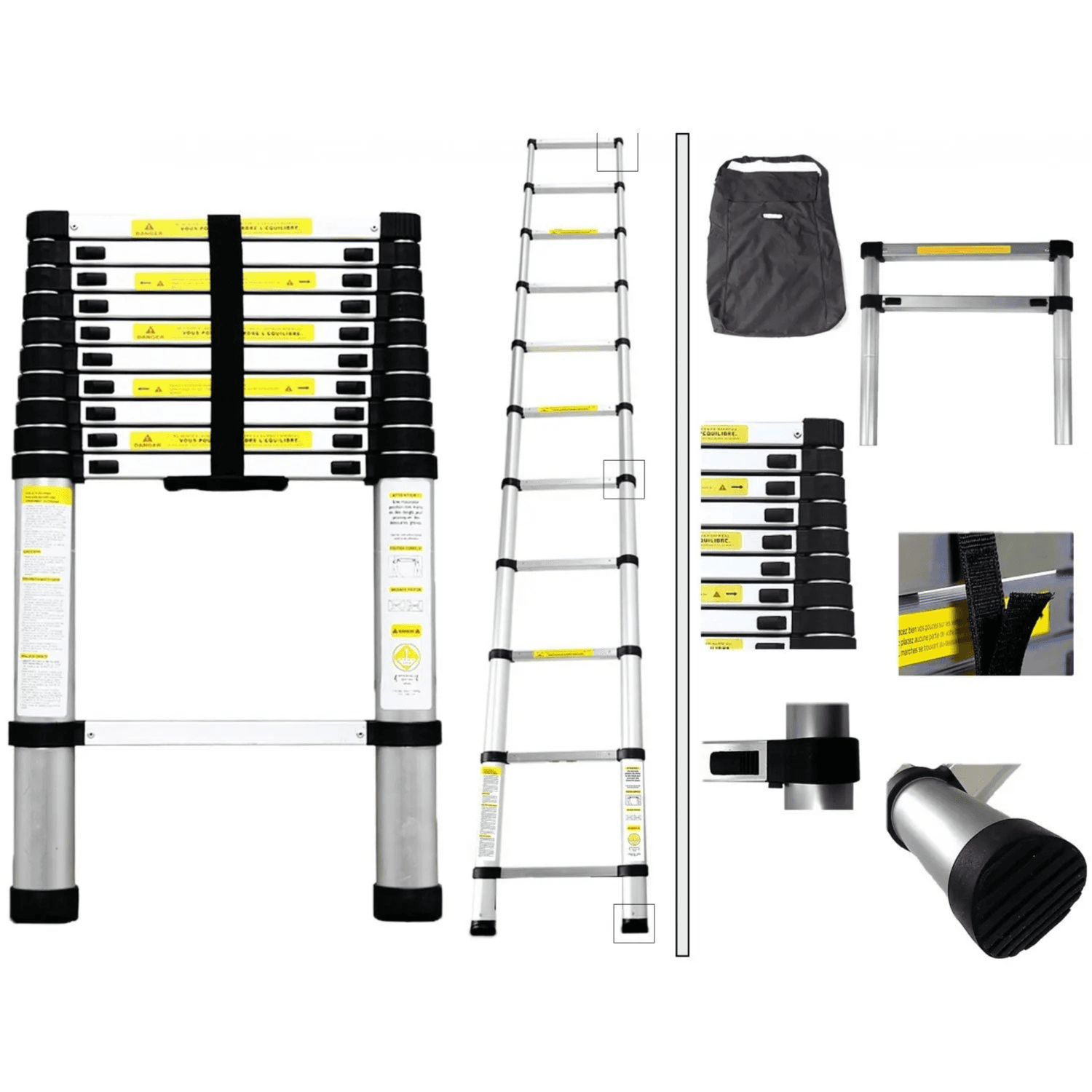 Telescopic A-shaped Ladder | Indoor & Outdoor Use | Anti-scratch Material | Safe & Reliable | Foldable Design | Adjustable Height | Easy To Move | High Quality Material | Mdl-350z-lw |