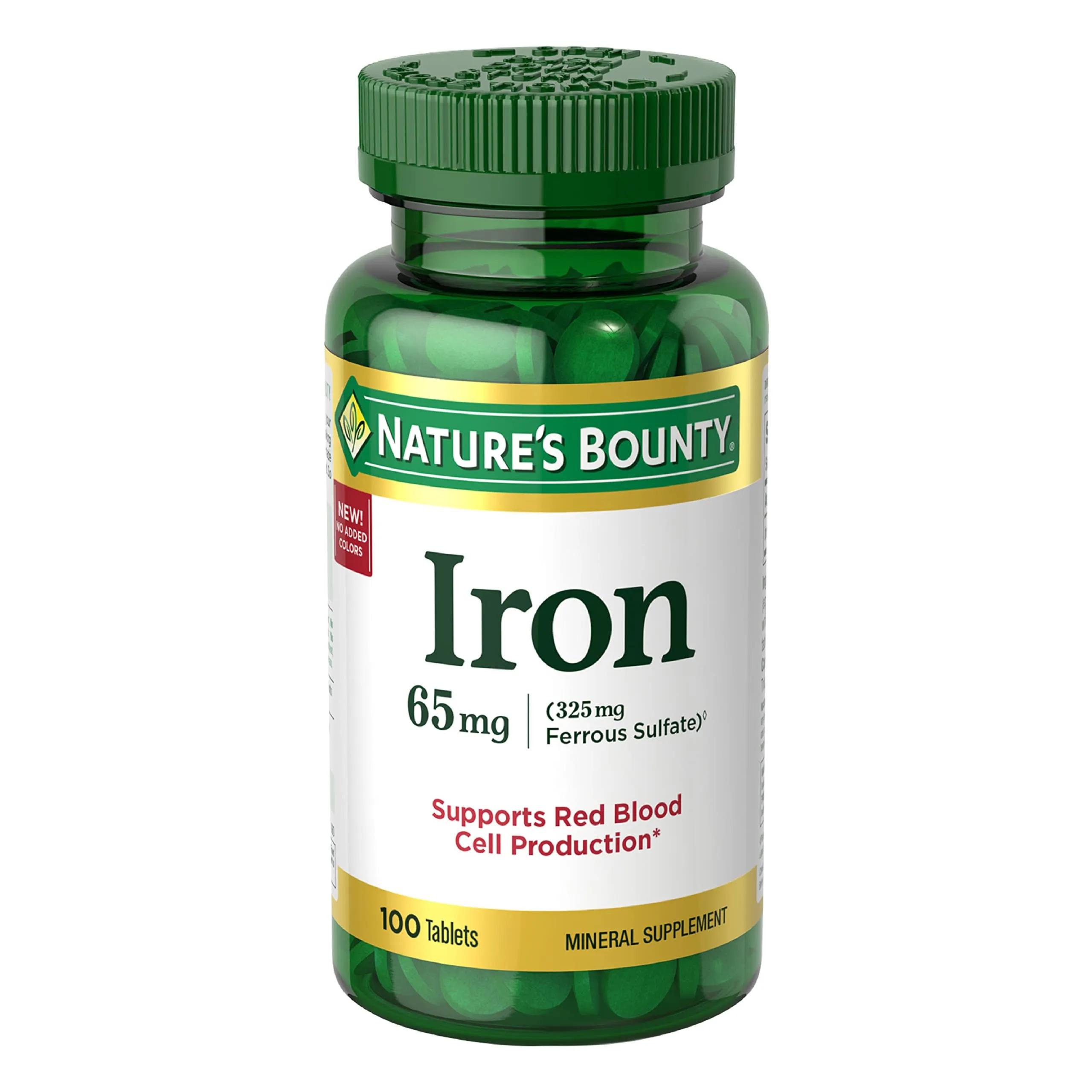 Nature's Bounty Iron 65mg Tablets 100's