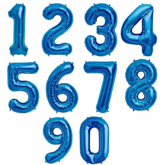 40" Blue Number Foil Balloon 1 Piece