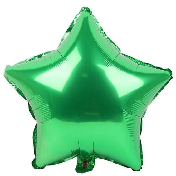 Foil Balloon Star Shiny Green ''18