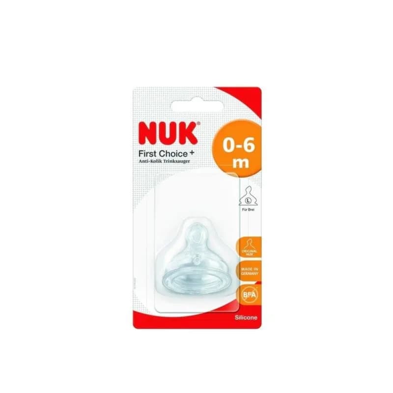 Nuk, First Choice+ Silicone Teat 0-6M