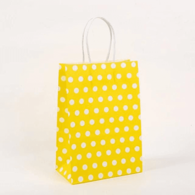 Mini Yellow Polka Dots Paper Bag