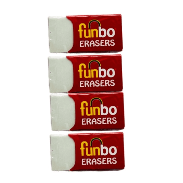 Offer 4 Of Funbo Medium Size Pencil Eraser - 11886 4pcs