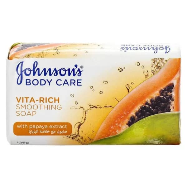 Johnsons Vita - Rich Smoothing Soap With Papaya Extract 175Gm