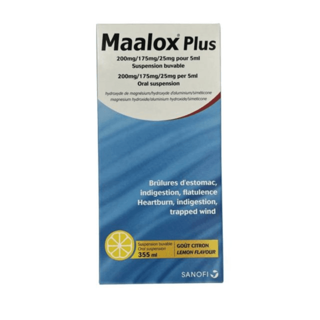 Maalox Plus Lemon Flavour 355ml