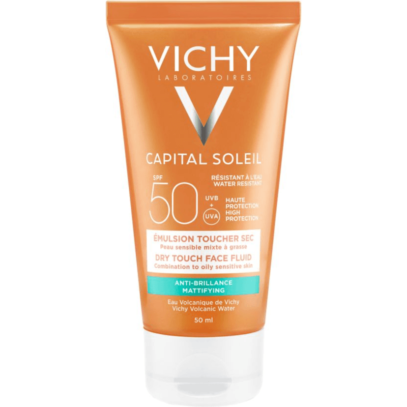 Vichy Capital Soleil Dry Touch Face Fluid With 50 SPF Anti-shine For Combination To Oily Skin 50ml