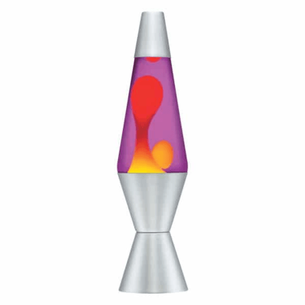 Lava Lamp Yellow Purple Silver