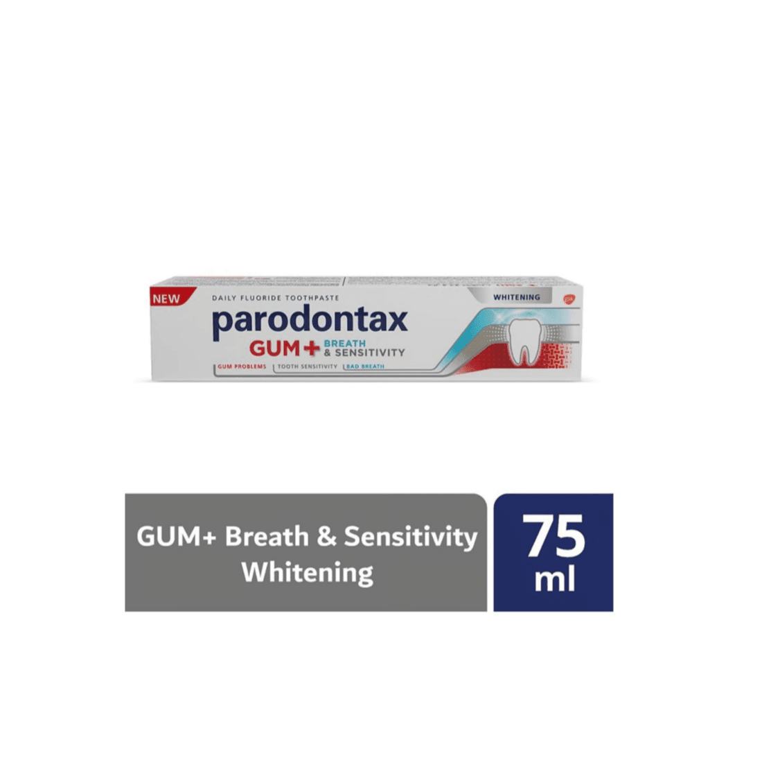 Parodontax Whitening Gum+ Breath and Sensitivity Toothpaste 75ml