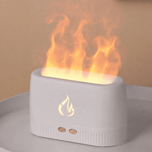 USB Essential Oil Diffuser With Flame White color