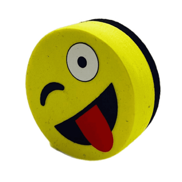 Emoji White Board Eraser Small Size Winked And Laughed - 3918