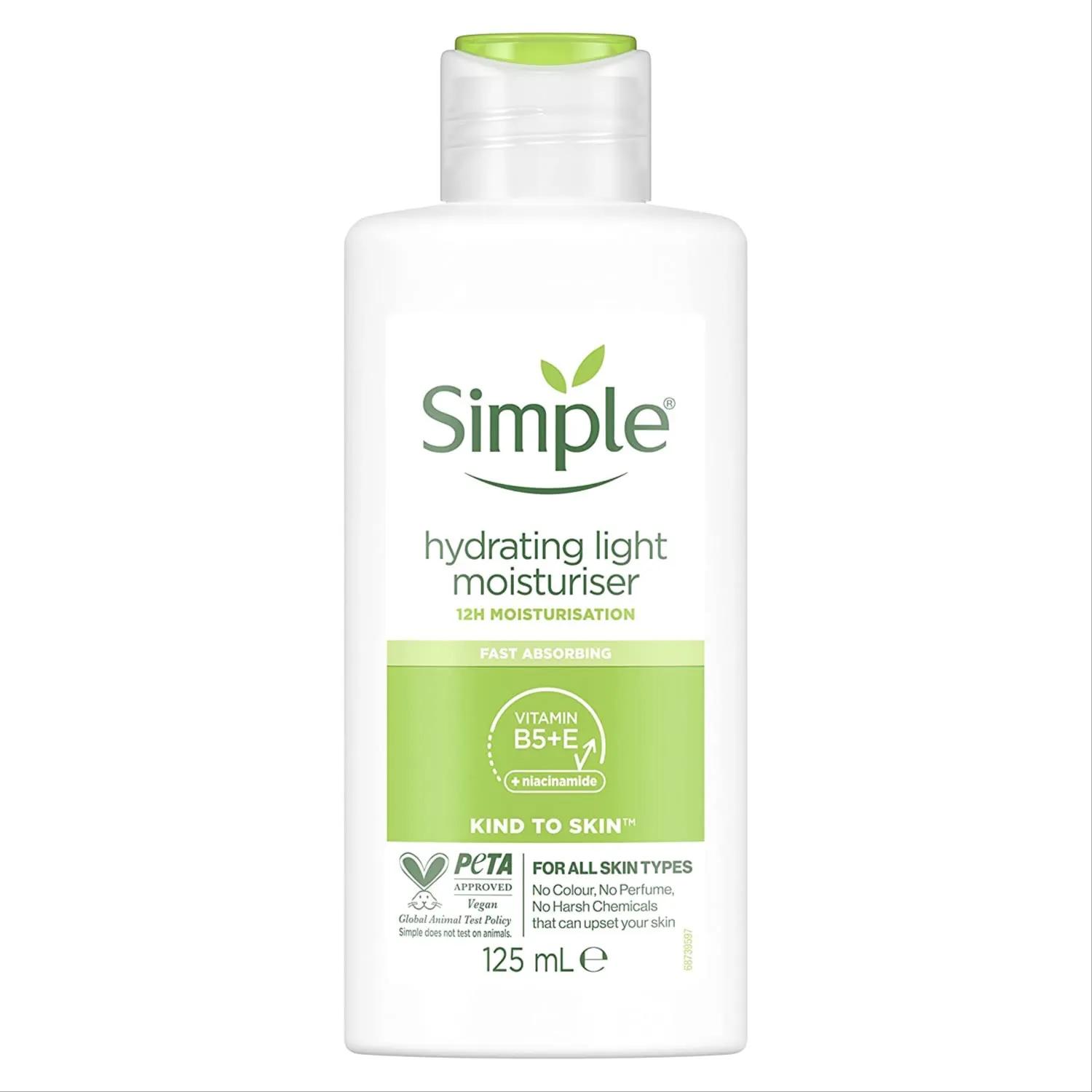 Simple Hydrating Light Moisturiser 12h Moisturisation 125ml