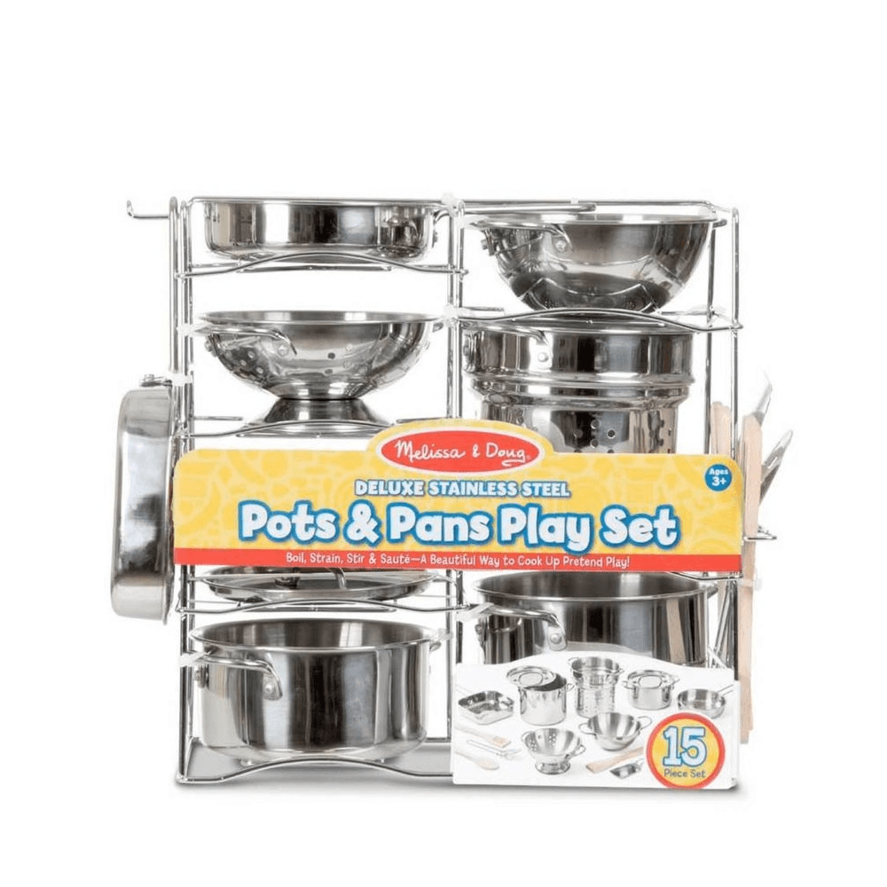 Deluxe Stainless Steel Pots & Pans Playset