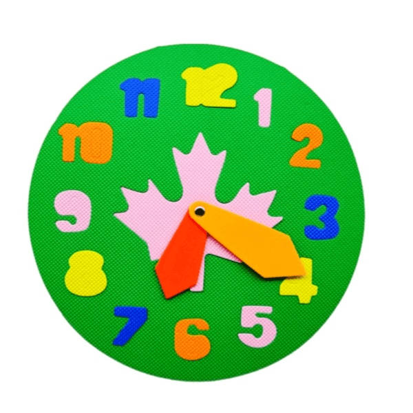 Diy Eva Educational Watch Made Of Foam And The Installation Of A Useful Puzzle For Children, Green Color - 11725