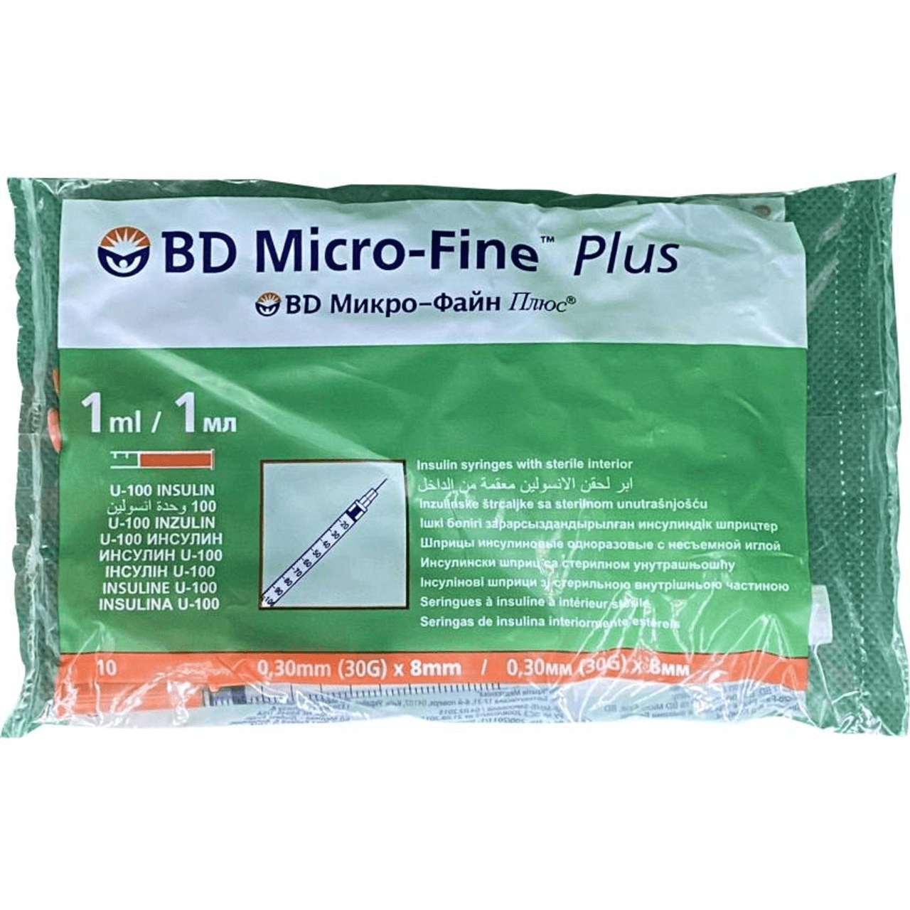 BD Microfine Plus Insulin Syringe 1ml, 10's