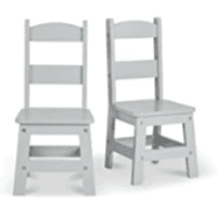 Wooden Chair Pair Gray