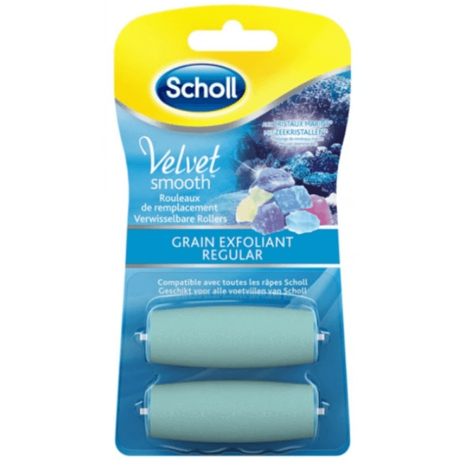 Scholl Velvet Smooth Crystal Diamonds Regular Exfoliating Grain 2 Replacement Rolls