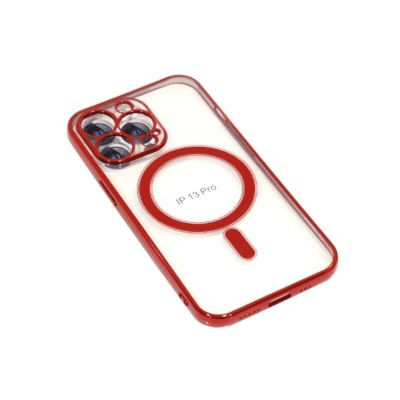 iPhone 13 Pro Clear Case Red Color