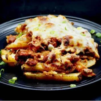 Loaded Chilly Cheese Fries