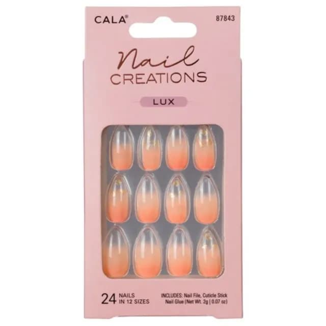 Cala Nail Creations Lux 24 Nails In 12 Sizes Code:87843