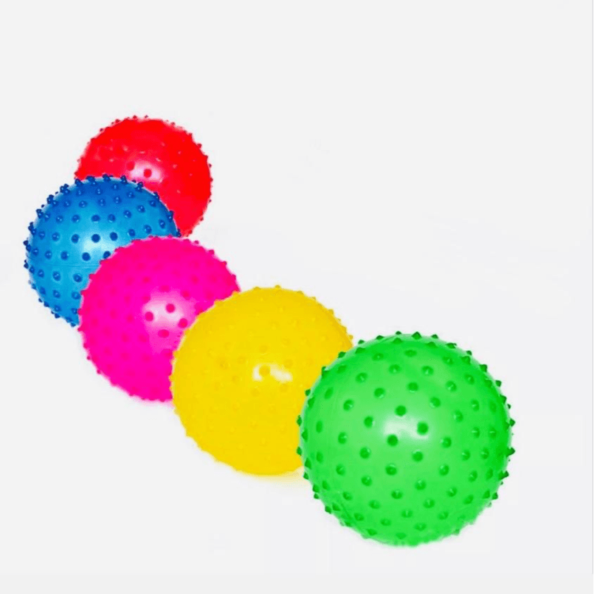 5 Knobby Balls In Different Colors