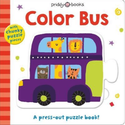 490950 Puzzle and Play: Color Bus: A Press-Out Puzzle Book! (Board Book) By Priddy, Roger