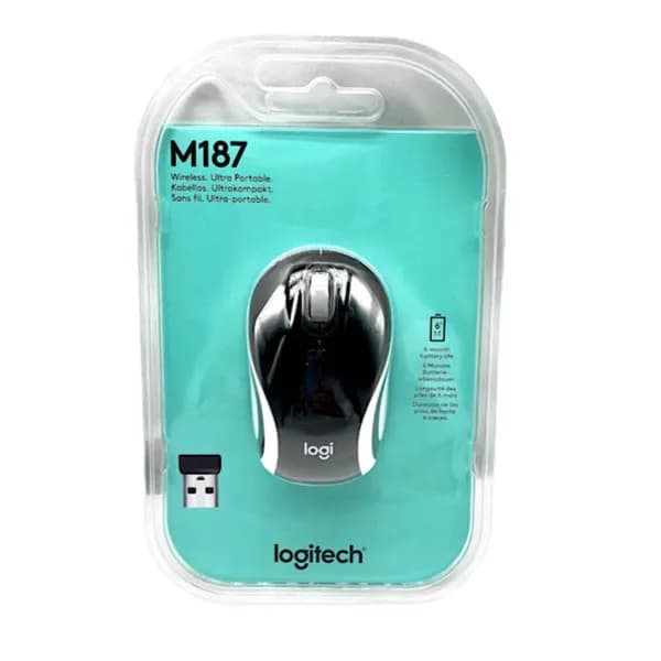 Logitech Wireless Mouse, Model Number M187, Small Size - 9623